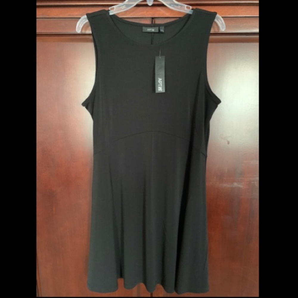 FREE SHIPPING - NWT Apt 9 Black Fit & Flare Sleeveless Dress